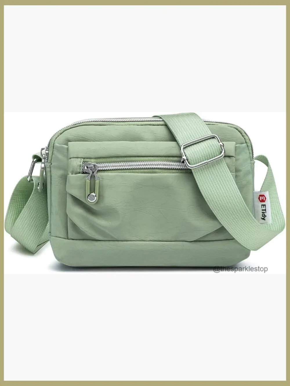 Nylon Small Crossbody Bag with Adjustable Strap Lightweight Mini Purse